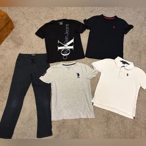 Polo,Calvin Klein , buffalo 🦬 jeans bundle of 5, size 8 boys